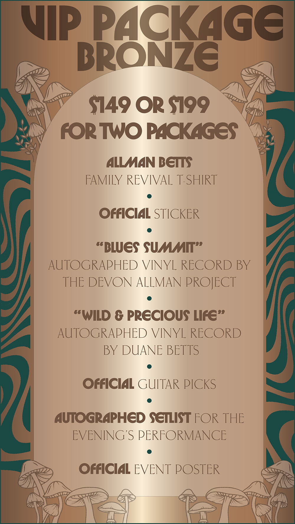 Allman Betts Family Revival - VIP Packages - 12/5/25 - Port Chester, NY - The Capitol Theatre