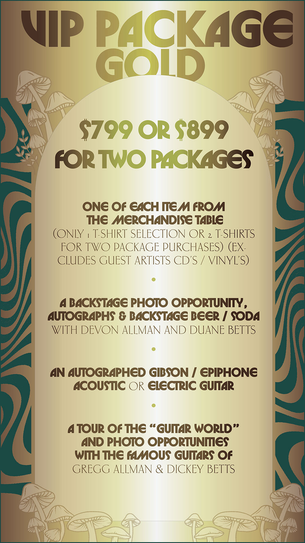 Allman Betts Family Revival - VIP Packages - 12/5/25 - Port Chester, NY - The Capitol Theatre