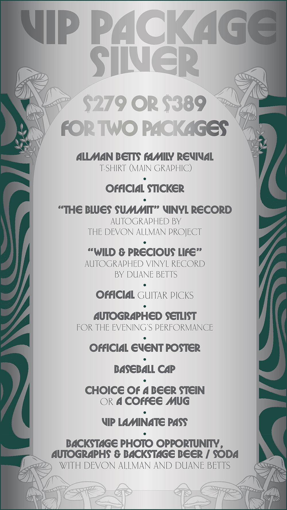 Allman Betts Family Revival - VIP Packages - 12/5/25 - Port Chester, NY - The Capitol Theatre